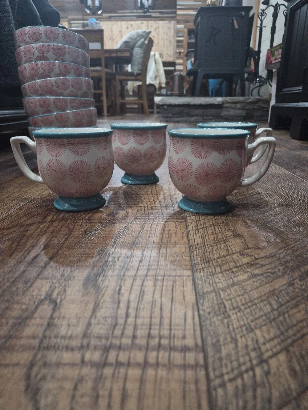 The Pioneer Woman Stoneware Happiness 15 Ounce Tea/Coffee Mug -Set of 4